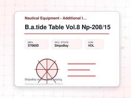 B.a.tide Table Vol.8 Np-208/15 - Nautical Equipment - Additional Items - IMPA 370650 - UOM VOL