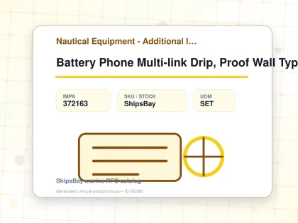 Battery Phone Multi-link Drip, Proof Wall Type Odc3310-1h - Nautical Equipment - Additional Items - IMPA 372163 - UOM SET