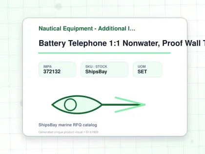 Battery Telephone 1:1 Nonwater, Proof Wall Type Odc-2381-1n - Nautical Equipment - Additional Items - IMPA 372132 - UOM SET
