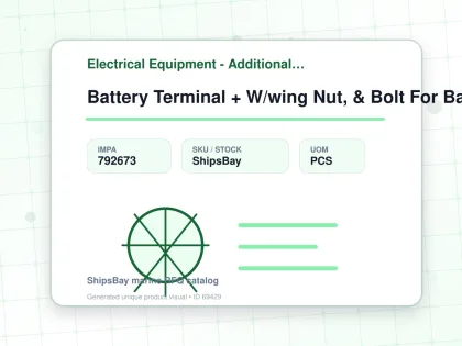 Battery Terminal + W/wing Nut, & Bolt For Battery Type C-h - Electrical Equipment - Additional Items - IMPA 792673 - UOM PCS