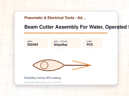 Beam Cutter Assembly For Water, Operated Scale Machine 200mm - Pneumatic & Electrical Tools - Additional Items - IMPA 592403 - UOM PCS