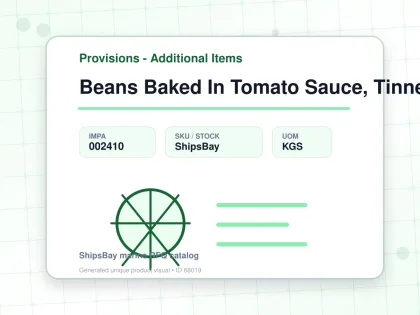 Beans Baked In Tomato Sauce, Tinned - Provisions - Additional Items - IMPA 002410 - UOM KGS