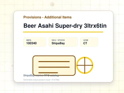 Beer Asahi Super-dry 3ltrx6tin - Provisions - Additional Items - IMPA 100340 - UOM CT
