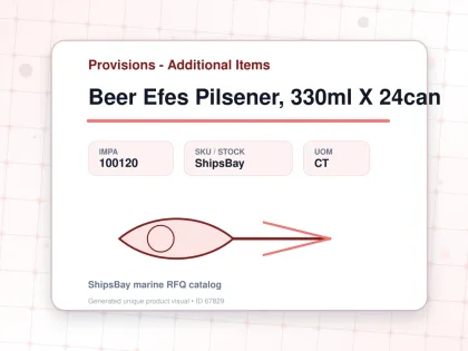 Beer Efes Pilsener, 330ml X 24can - Provisions - Additional Items - IMPA 100120 - UOM CT