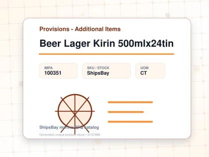 Beer Lager Kirin 500mlx24tin - Provisions - Additional Items - IMPA 100351 - UOM CT
