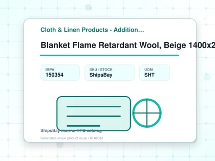 Blanket Flame Retardant Wool, Beige 1400x2000mm - Cloth & Linen Products - Additional Items - IMPA 150354 - UOM SHT