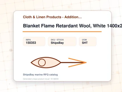 Blanket Flame Retardant Wool, White 1400x2000mm - Cloth & Linen Products - Additional Items - IMPA 150353 - UOM SHT