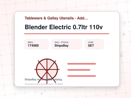 Blender Electric 0.7ltr 110v - Tableware & Galley Utensils - Additional Items - IMPA 174560 - UOM SET