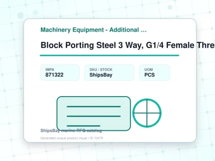 Block Porting Steel 3 Way, G1/4 Female Thread 300mpa - Machinery Equipment - Additional Items - IMPA 871322 - UOM PCS