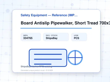 Board Antislip Pipewalker, Short Tread 700x3300mm - Safety Equipment — Reference (IMPA) - IMPA 334765 - UOM PCS