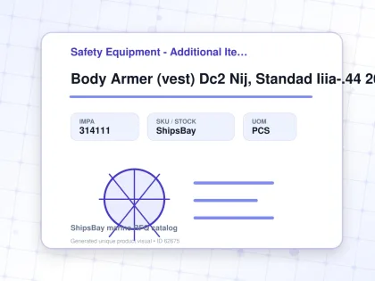 Body Armer (vest) Dc2 Nij, Standad Iiia-.44 2600grm - Safety Equipment - Additional Items - IMPA 314111 - UOM PCS