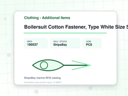 Boilersuit Cotton Fastener, Type White Size S - Clothing - Additional Items - IMPA 190537 - UOM PCS