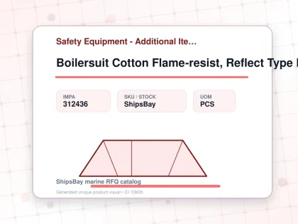 Boilersuit Cotton Flame-resist, Reflect Type Red M - Safety Equipment - Additional Items - IMPA 312436 - UOM PCS