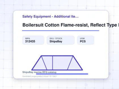 Boilersuit Cotton Flame-resist, Reflect Type Red S - Safety Equipment - Additional Items - IMPA 312435 - UOM PCS