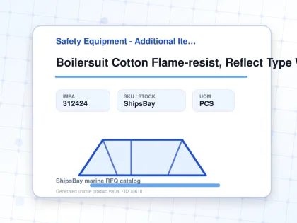 Boilersuit Cotton Flame-resist, Reflect Type White M - Safety Equipment - Additional Items - IMPA 312424 - UOM PCS