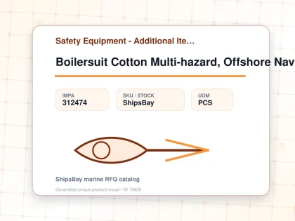 Boilersuit Cotton Multi-hazard, Offshore Navy M - Safety Equipment - Additional Items - IMPA 312474 - UOM PCS