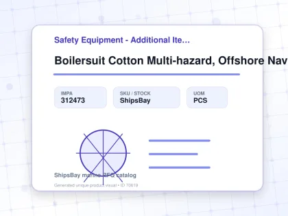 Boilersuit Cotton Multi-hazard, Offshore Navy S - Safety Equipment - Additional Items - IMPA 312473 - UOM PCS