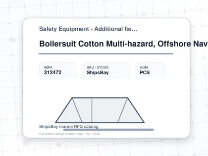 Boilersuit Cotton Multi-hazard, Offshore Navy Xs - Safety Equipment - Additional Items - IMPA 312472 - UOM PCS