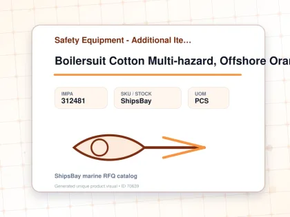 Boilersuit Cotton Multi-hazard, Offshore Orange M - Safety Equipment - Additional Items - IMPA 312481 - UOM PCS