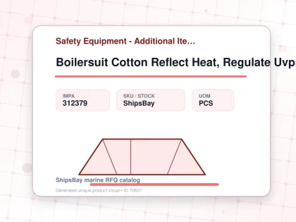 Boilersuit Cotton Reflect Heat, Regulate Uvprotect Grey 2xl - Safety Equipment - Additional Items - IMPA 312379 - UOM PCS