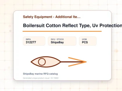 Boilersuit Cotton Reflect Type, Uv Protection Ecogreen 2xl - Safety Equipment - Additional Items - IMPA 312277 - UOM PCS