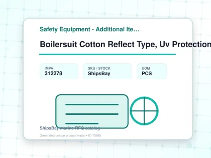 Boilersuit Cotton Reflect Type, Uv Protection Ecogreen 3xl - Safety Equipment - Additional Items - IMPA 312278 - UOM PCS