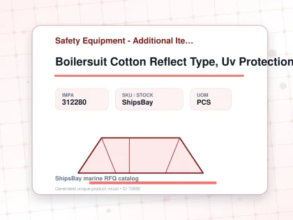 Boilersuit Cotton Reflect Type, Uv Protection Grey M - Safety Equipment - Additional Items - IMPA 312280 - UOM PCS
