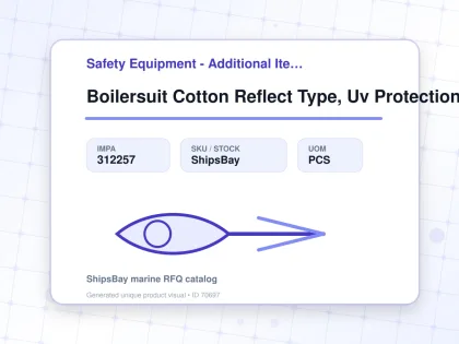 Boilersuit Cotton Reflect Type, Uv Protection Navy L - Safety Equipment - Additional Items - IMPA 312257 - UOM PCS