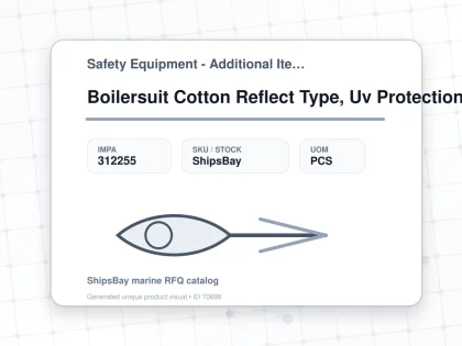 Boilersuit Cotton Reflect Type, Uv Protection Navy S - Safety Equipment - Additional Items - IMPA 312255 - UOM PCS