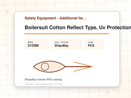 Boilersuit Cotton Reflect Type, Uv Protection Orange M - Safety Equipment - Additional Items - IMPA 312286 - UOM PCS