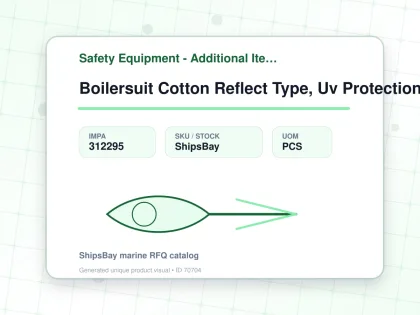 Boilersuit Cotton Reflect Type, Uv Protection Red 2xl - Safety Equipment - Additional Items - IMPA 312295 - UOM PCS