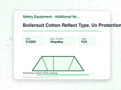 Boilersuit Cotton Reflect Type, Uv Protection Red L - Safety Equipment - Additional Items - IMPA 312293 - UOM PCS