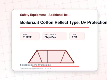 Boilersuit Cotton Reflect Type, Uv Protection Sky Blue M - Safety Equipment - Additional Items - IMPA 312262 - UOM PCS