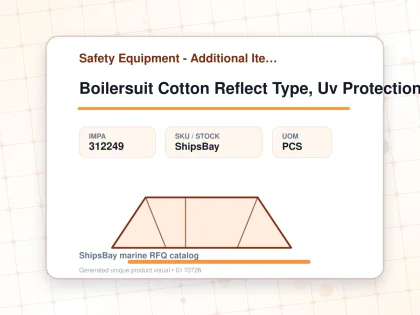 Boilersuit Cotton Reflect Type, Uv Protection White S - Safety Equipment - Additional Items - IMPA 312249 - UOM PCS