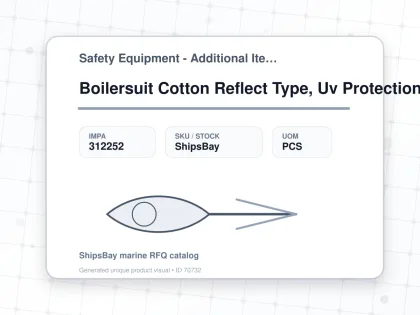 Boilersuit Cotton Reflect Type, Uv Protection White Xl - Safety Equipment - Additional Items - IMPA 312252 - UOM PCS