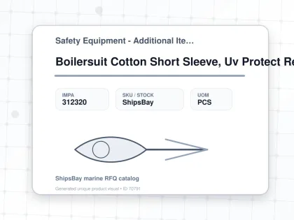 Boilersuit Cotton Short Sleeve, Uv Protect Reflect R.aqua 3xl - Safety Equipment - Additional Items - IMPA 312320 - UOM PCS