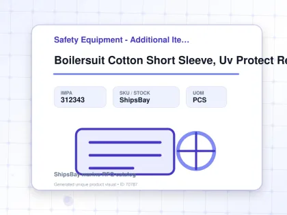 Boilersuit Cotton Short Sleeve, Uv Protect Reflect Red 2xl - Safety Equipment - Additional Items - IMPA 312343 - UOM PCS