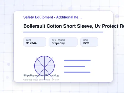 Boilersuit Cotton Short Sleeve, Uv Protect Reflect Red 3xl - Safety Equipment - Additional Items - IMPA 312344 - UOM PCS