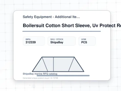 Boilersuit Cotton Short Sleeve, Uv Protect Reflect Red S - Safety Equipment - Additional Items - IMPA 312339 - UOM PCS