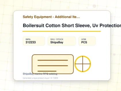 Boilersuit Cotton Short Sleeve, Uv Protection Navy L - Safety Equipment - Additional Items - IMPA 312233 - UOM PCS