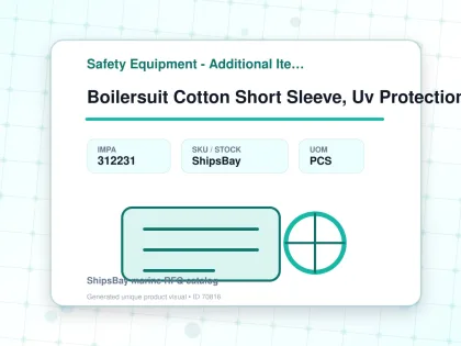 Boilersuit Cotton Short Sleeve, Uv Protection Navy S - Safety Equipment - Additional Items - IMPA 312231 - UOM PCS