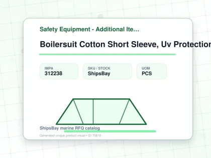 Boilersuit Cotton Short Sleeve, Uv Protection Orange M - Safety Equipment - Additional Items - IMPA 312238 - UOM PCS