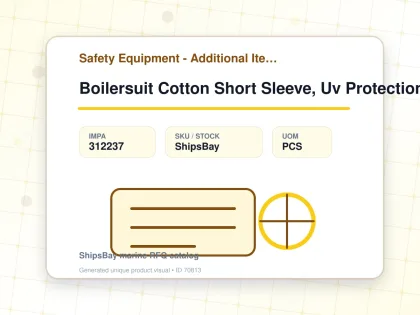 Boilersuit Cotton Short Sleeve, Uv Protection Orange S - Safety Equipment - Additional Items - IMPA 312237 - UOM PCS