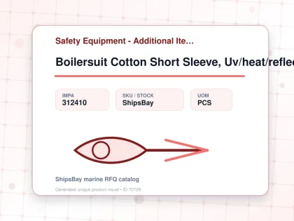 Boilersuit Cotton Short Sleeve, Uv/heat/reflect Grey 3xl - Safety Equipment - Additional Items - IMPA 312410 - UOM PCS