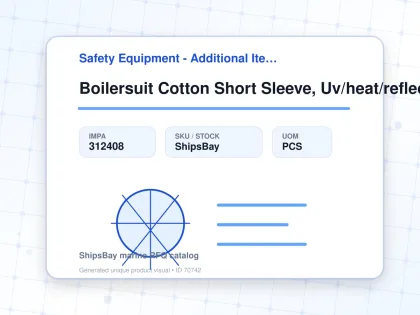 Boilersuit Cotton Short Sleeve, Uv/heat/reflect Grey Xl - Safety Equipment - Additional Items - IMPA 312408 - UOM PCS