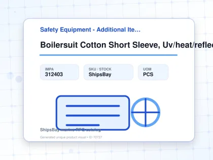 Boilersuit Cotton Short Sleeve, Uv/heat/reflect Navy 2xl - Safety Equipment - Additional Items - IMPA 312403 - UOM PCS