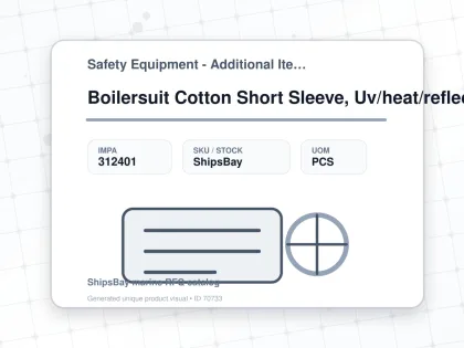 Boilersuit Cotton Short Sleeve, Uv/heat/reflect Navy L - Safety Equipment - Additional Items - IMPA 312401 - UOM PCS