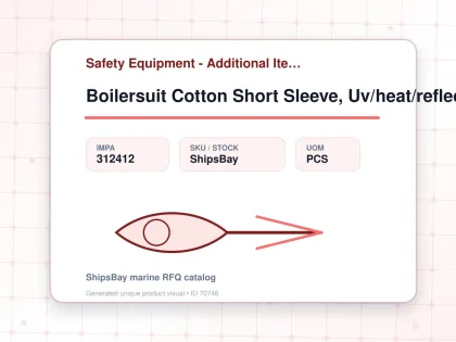 Boilersuit Cotton Short Sleeve, Uv/heat/reflect Orange M - Safety Equipment - Additional Items - IMPA 312412 - UOM PCS