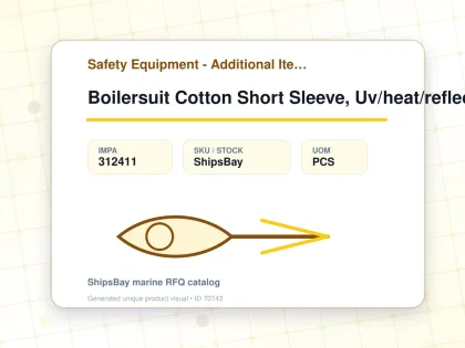 Boilersuit Cotton Short Sleeve, Uv/heat/reflect Orange S - Safety Equipment - Additional Items - IMPA 312411 - UOM PCS
