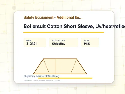 Boilersuit Cotton Short Sleeve, Uv/heat/reflect Red 2xl - Safety Equipment - Additional Items - IMPA 312421 - UOM PCS